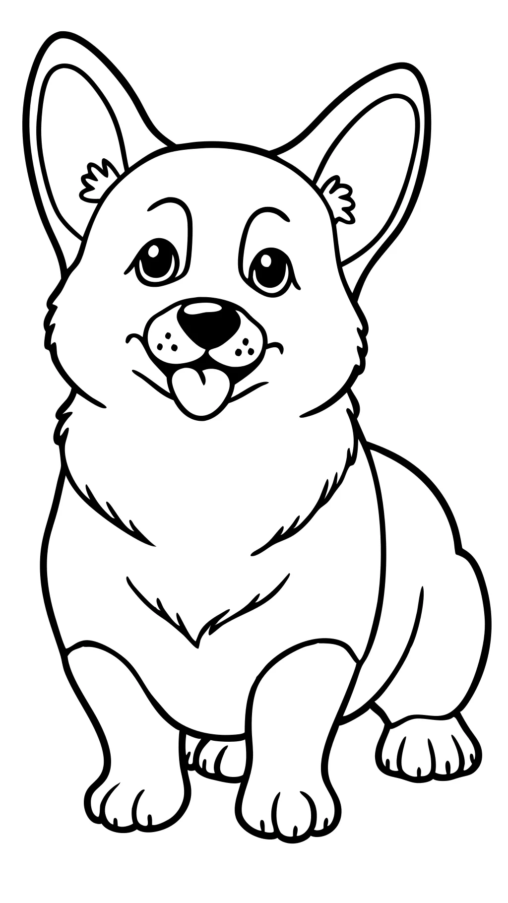 coloring pages of corgis